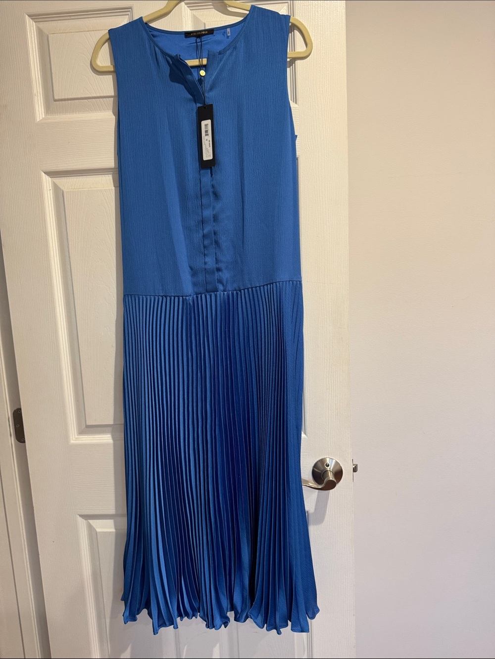 Kobi Halperin Royal Blue Pleated Midi Dress-Skirt  size m